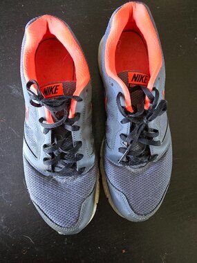 Nike Downshifter Men’s Size 9 Running Shoes - Gray/Orange - Good Condition